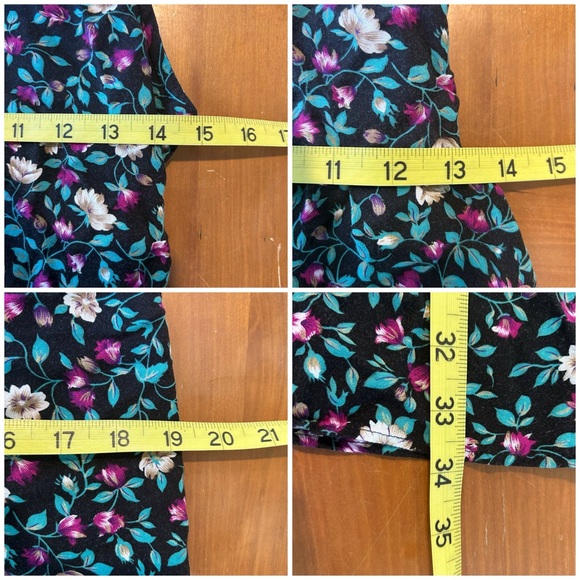 VTG 90s Friends Floral Babydoll Dress Sleeveless Tie-Back Cotton Sz XS - Picture 5 of 5